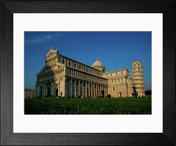 Framed Print : Low angle view of a cathedral near a tower, Duomo, Leaning Tower, Pisa, Italy Framed Print : Low angle view of a cathedral near a tower, Duomo, Leaning Tower, Pisa, Italy