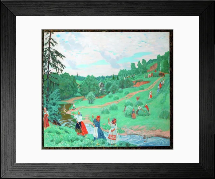 Framed Print : Hay Making by Kustodiev, Boris Michaylovich (1878-1927) / State Tretyakov Gallery Framed Print : Hay Making by Kustodiev, Boris Michaylovich (1878-1927) / State Tretyakov Gallery