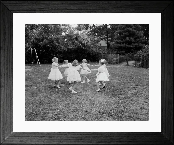 Framed Print : Girls dancing at playground Framed Print : Girls dancing at playground