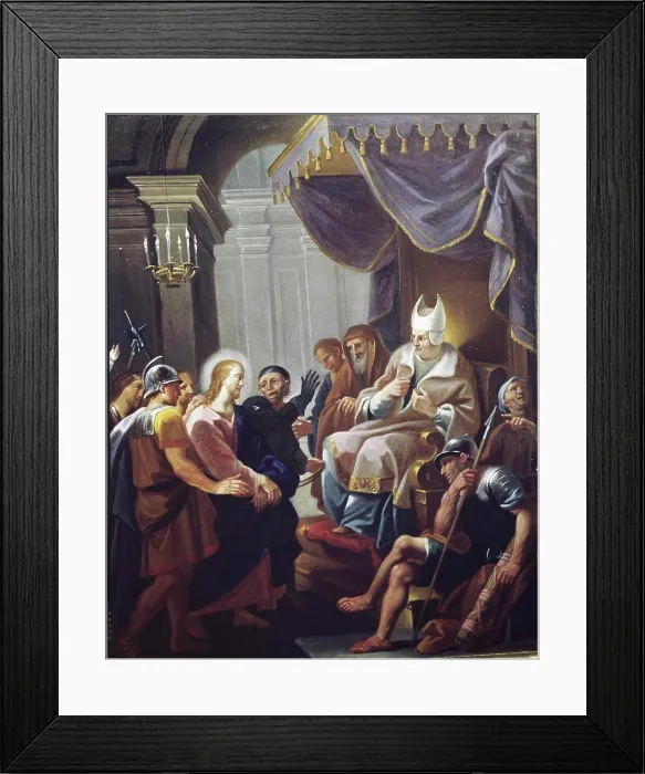 Framed Print : Christ Before the High Priest Hendrick Krock (1677-1738 / Danish) Framed Print : Christ Before the High Priest Hendrick Krock (1677-1738 / Danish)