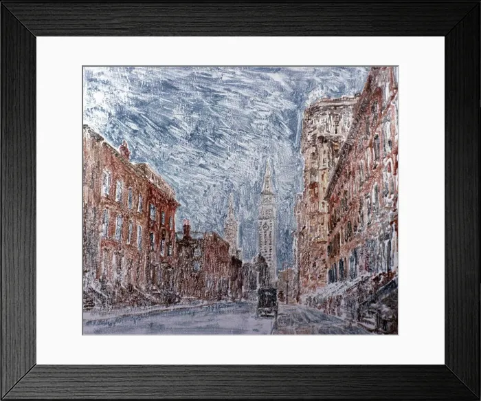 Framed Print : Met Life Building, New York, NY, 1990, Anthony Butera, (b.20th C.), Monotype Framed Print : Met Life Building, New York, NY, 1990, Anthony Butera, (b.20th C.), Monotype