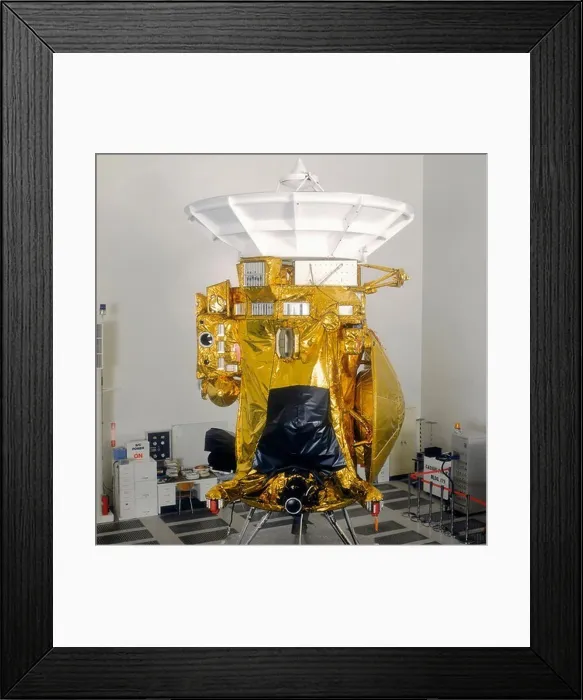 Framed Print : Cassini Probe in a JPL Assembly Room Framed Print : Cassini Probe in a JPL Assembly Room