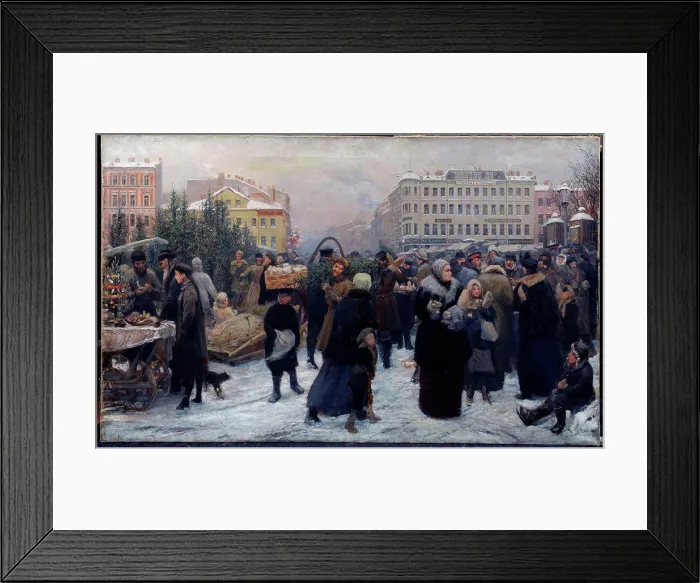 Framed Print : Christmas Market by Maniser, Genrich Matveyevich (1847-1925) / Regional M Framed Print : Christmas Market by Maniser, Genrich Matveyevich (1847-1925) / Regional M