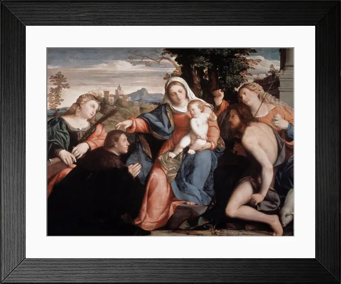 Framed Print : Sacre Conversazione Jacopo il Vecchio Palma (1480-1528 / Italian) Framed Print : Sacre Conversazione Jacopo il Vecchio Palma (1480-1528 / Italian)