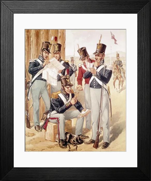 Framed Print : Artillery. Infantry. Dragoon. (Full Dress) (1835-50), Ogden, Henry Alexander (1856-1936 / American) Framed Print : Artillery. Infantry. Dragoon. (Full Dress) (1835-50), Ogden, Henry Alexander (1856-1936 / American)
