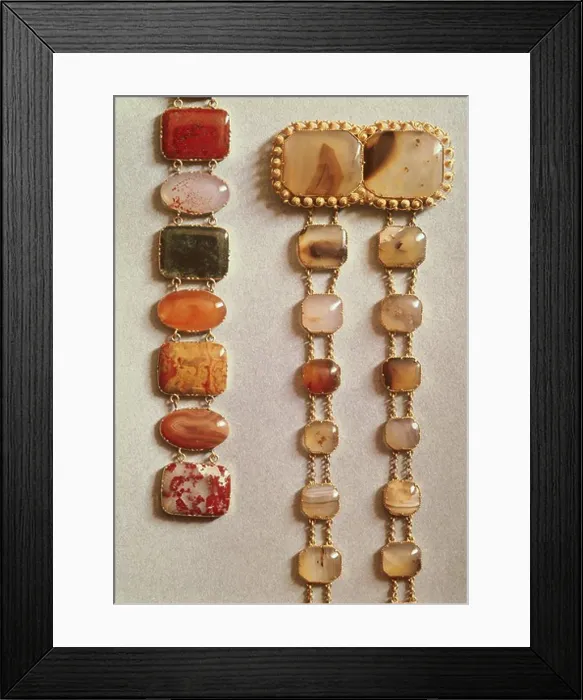 Framed Print : Victorian Bracelets ca. 1850 Museum of London, London, England Framed Print : Victorian Bracelets ca. 1850 Museum of London, London, England