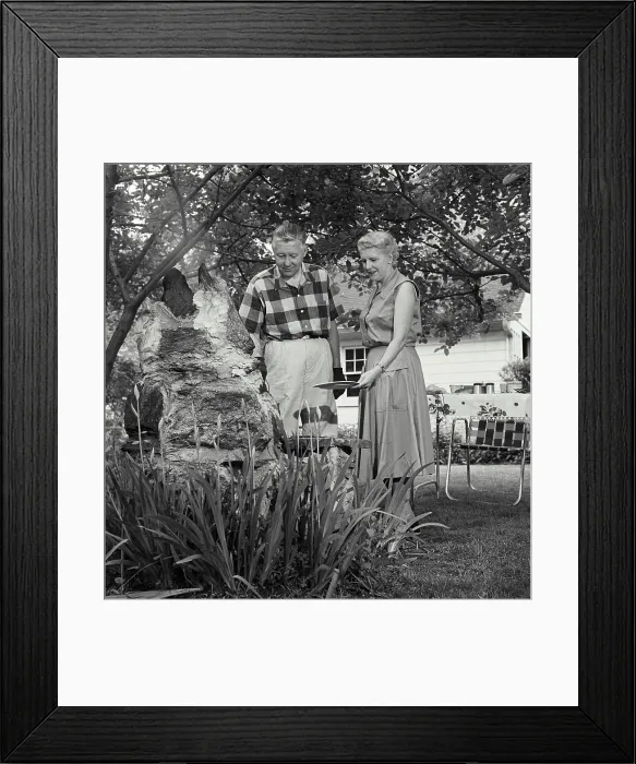Framed Print : Senior couple at picnic Framed Print : Senior couple at picnic