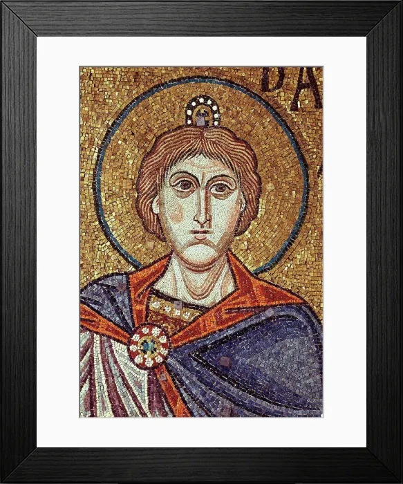Framed Print : The Prophet Daniel (Detail of Interior Mosaics in the St)