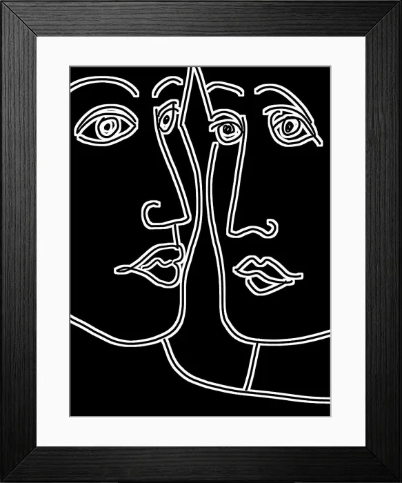 Framed Print : B&W lovers, 2006, Diana Ong (b.1940 / Chinese-American) Computer Graphics Framed Print : B&W lovers, 2006, Diana Ong (b.1940 / Chinese-American) Computer Graphics