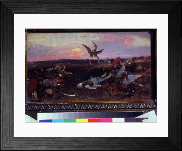 Framed Print : Field after battle by Viktor Mikhaylovich Vasnetsov