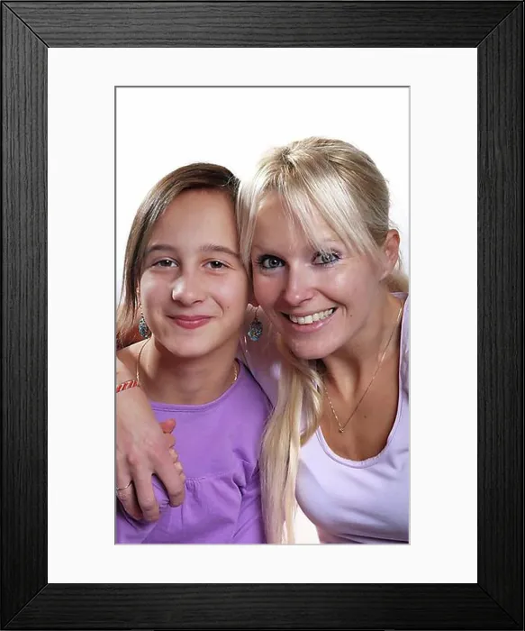 Framed Print : Complicity between mother and daughter Framed Print : Complicity between mother and daughter