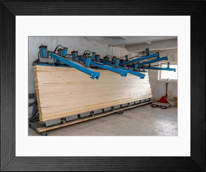 Framed Print : Furniture panel made of laminated veneer lumber Woodworking Framed Print : Furniture panel made of laminated veneer lumber Woodworking