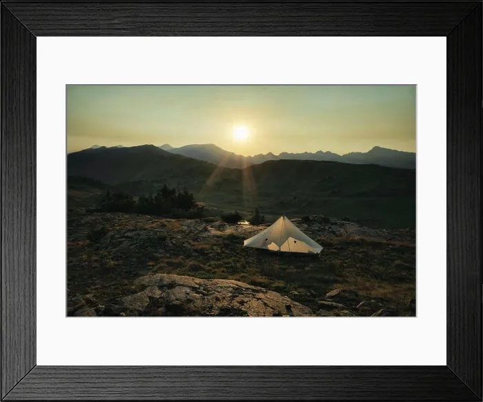 Framed Print : Campsite with the morning sun, Colorado Framed Print : Campsite with the morning sun, Colorado