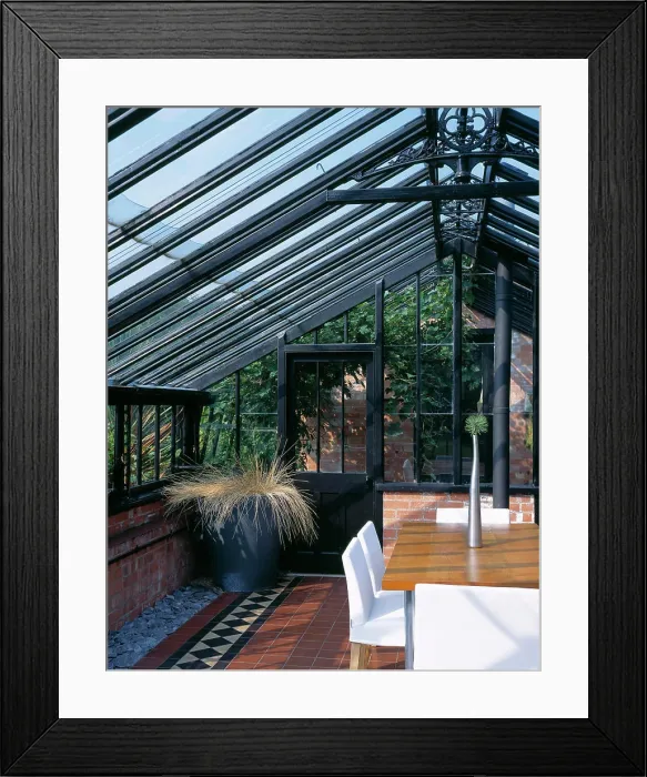 Framed Print : private house conservatory interior Framed Print : private house conservatory interior