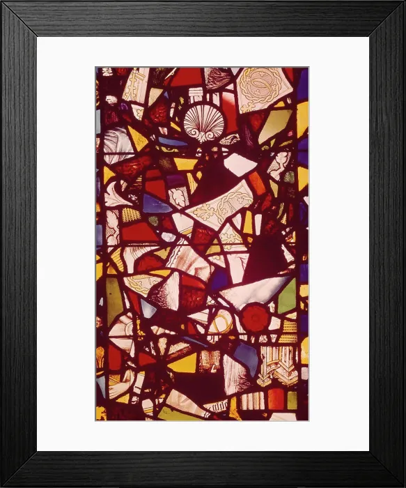 Framed Print : Medieval stained glass window Framed Print : Medieval stained glass window