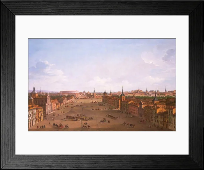 Framed Print : View of Madrid by Antonio Joli, circa 1750, Spain, Madrid, Real Academia de Bellas Artes
