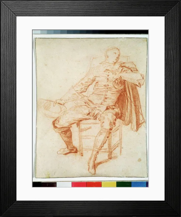 Framed Print : Stage costume project by Jean Antoine Watteau Framed Print : Stage costume project by Jean Antoine Watteau