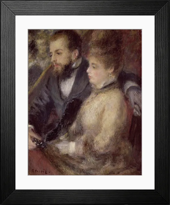 Framed Print : In the Theatre (Dans la Loge) 1873 Pierre-Auguste Renoir (1841-1919 / French) Collection Durand-Ruel, Paris Framed Print : In the Theatre (Dans la Loge) 1873 Pierre-Auguste Renoir (1841-1919 / French) Collection Durand-Ruel, Paris