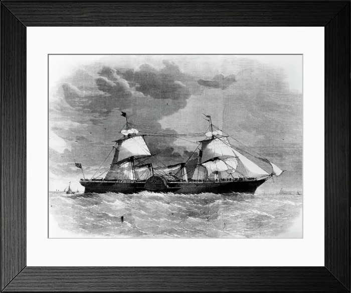 Framed Print : Cunard S.S. Scotia, steam and sail vessel, 1862 Framed Print : Cunard S.S. Scotia, steam and sail vessel, 1862