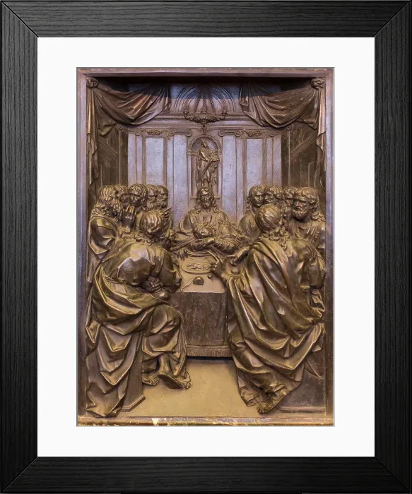 Framed Print : Last Supper. (Taddeo Landini; Florence; about 1550-1596 Rome; Bronze) Framed Print : Last Supper. (Taddeo Landini; Florence; about 1550-1596 Rome; Bronze)