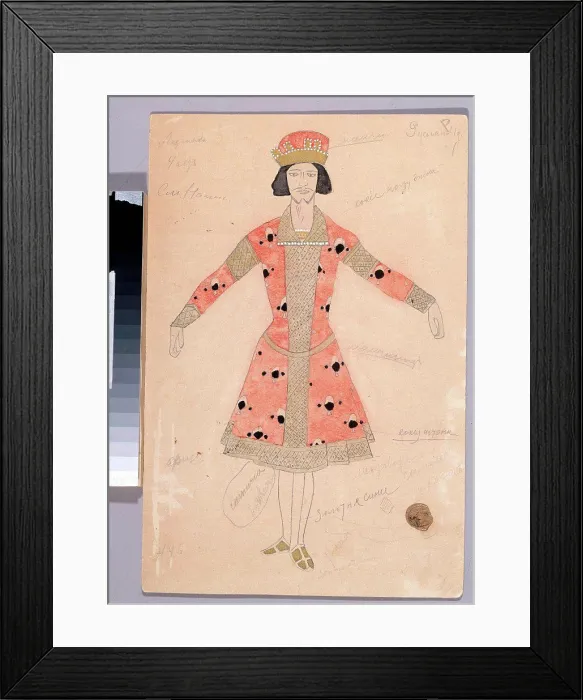 Framed Print : Costume design for the opera Ruslan and Lyudmila by M Framed Print : Costume design for the opera Ruslan and Lyudmila by M