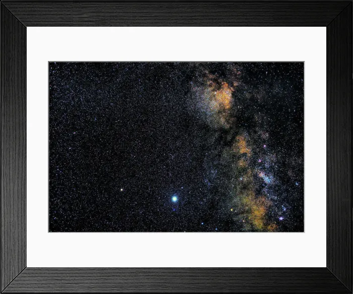 Framed Print : Jupiter and the Sagittarius section of the Milky Way