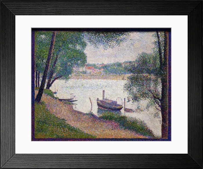 Framed Print : Georges Seurat; French; paris 1859-1891 paris; Gray Weather; Grande Jatte; ca. 1886-88; Oil on canvas Framed Print : Georges Seurat; French; paris 1859-1891 paris; Gray Weather; Grande Jatte; ca. 1886-88; Oil on canvas