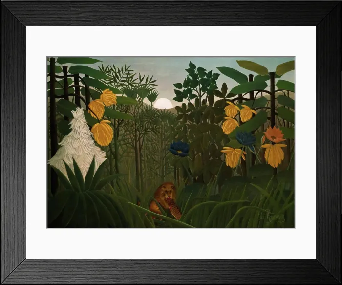 Framed Print : Henri Rousseau (le Douanier); French; Laval 1844-1910 Paris; The Repast of the Lion; ca. 1907; Oil on canvas Framed Print : Henri Rousseau (le Douanier); French; Laval 1844-1910 Paris; The Repast of the Lion; ca. 1907; Oil on canvas