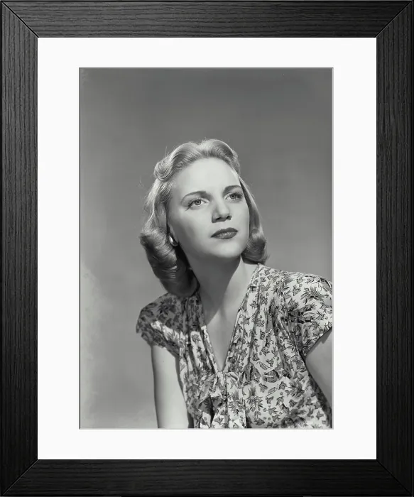 Framed Print : Vintage photograph. Close-up of a young woman thinking Framed Print : Vintage photograph. Close-up of a young woman thinking