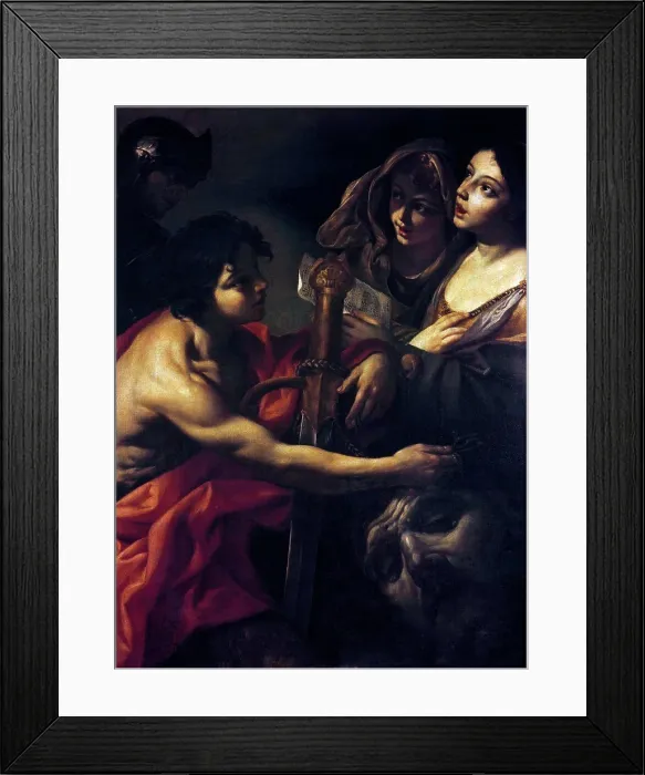 Framed Print : David Victorious by Giacinto Brandi, (1623-1691) Framed Print : David Victorious by Giacinto Brandi, (1623-1691)