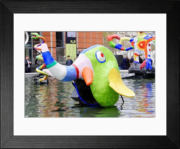 Framed Print : The Stravinsky Fountain, Igor Stravinsky Square, Centre Georges Pompidou, Paris