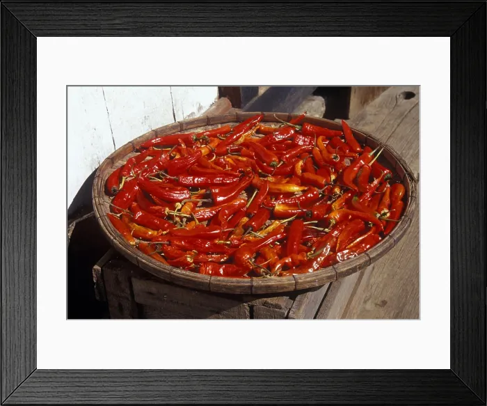 Framed Print : CHILE PEPPERS BHUTAN Framed Print : CHILE PEPPERS BHUTAN