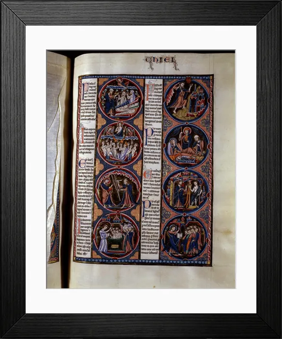 Framed Print : Book of Ezekiel / Illumination / 1230 Framed Print : Book of Ezekiel / Illumination / 1230