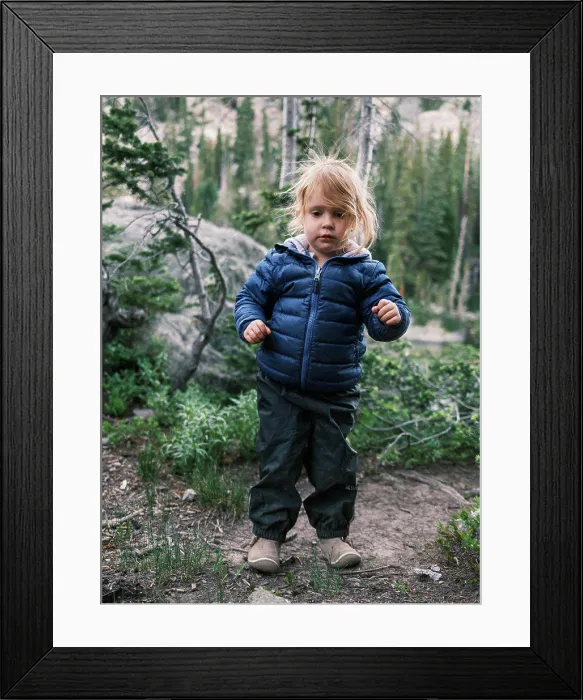 Framed Print : Girl hiking in the wilderness, Colorado Framed Print : Girl hiking in the wilderness, Colorado