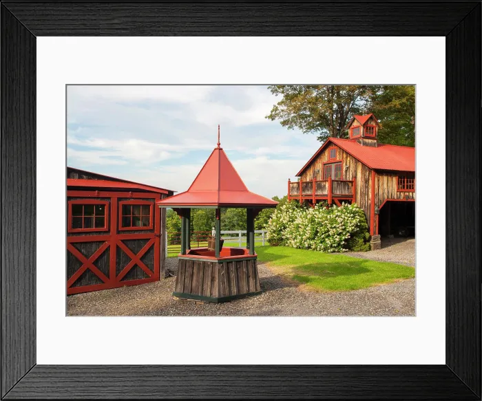 Framed Print : View of a barn on a farm in Cornwallville in the Catskills near Windham in New York State, USA