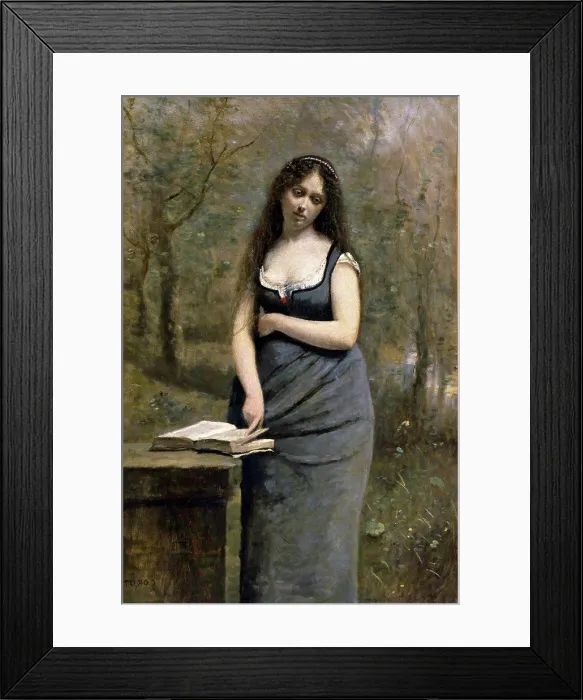 Framed Print : Velleda by Jean Baptiste Camille Corot, (1796-1875), France, Paris, Musee du Louvre Framed Print : Velleda by Jean Baptiste Camille Corot, (1796-1875), France, Paris, Musee du Louvre