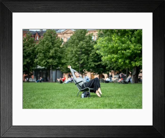 Framed Print : Laid-back lazy and drowsy woman stretching and napping in park lounger during hot summer day Laid-back lazy Framed Print : Laid-back lazy and drowsy woman stretching and napping in park lounger during hot summer day Laid-back lazy
