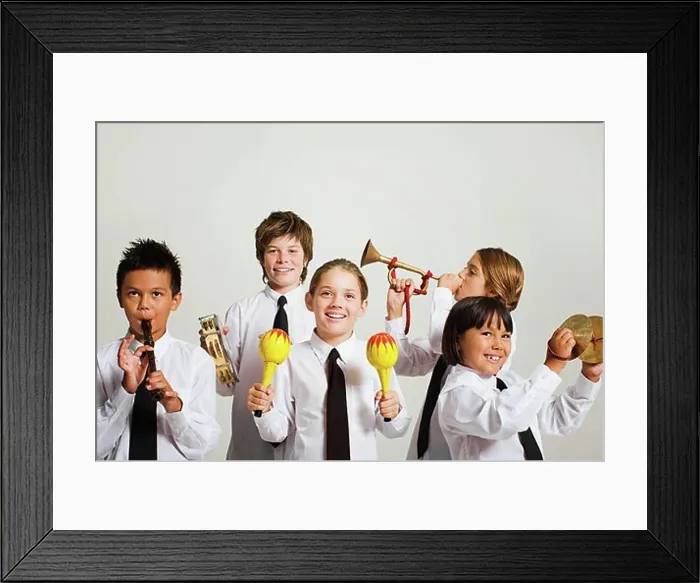 Framed Print : kids playing musical instruments Framed Print : kids playing musical instruments