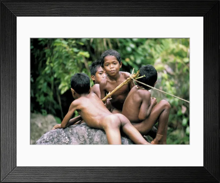 Framed Print : Oceania, Indonesia, Ceram Island, Maluku. Naulu People