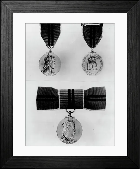 Framed Print : The Coronation Medal. Queen Elizabeth II has approved the institution Framed Print : The Coronation Medal. Queen Elizabeth II has approved the institution
