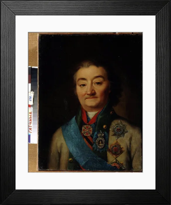 Framed Print : Portrait of the commander-in-chief of the fleet Count Alexey Grigoryevich Orlov of Chesma (1737_1808) Framed Print : Portrait of the commander-in-chief of the fleet Count Alexey Grigoryevich Orlov of Chesma (1737_1808)
