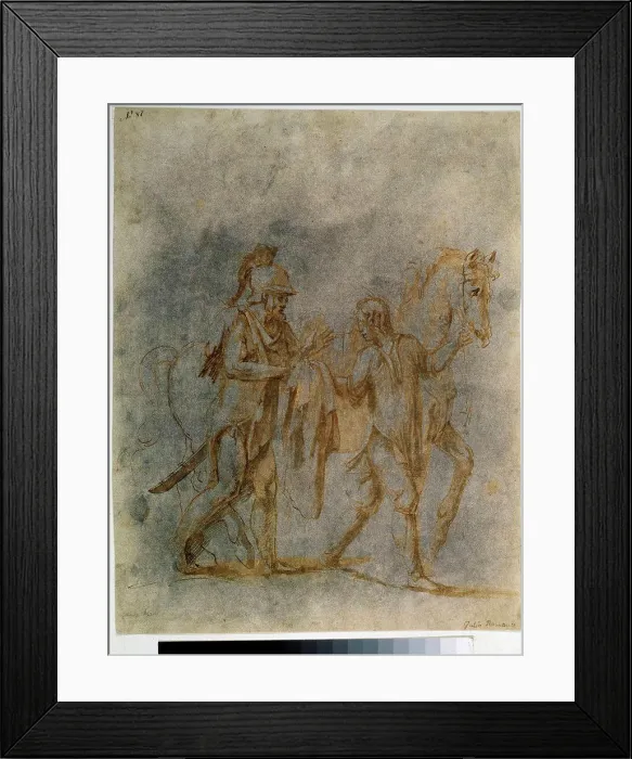 Framed Print : St Martin giving cloak to beggar by Giulio Romano Framed Print : St Martin giving cloak to beggar by Giulio Romano