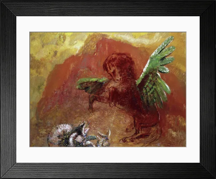 Framed Print : Pegasus and Hydra (Pegase et l'Hydre) 1905 Odilon Framed Print : Pegasus and Hydra (Pegase et l'Hydre) 1905 Odilon