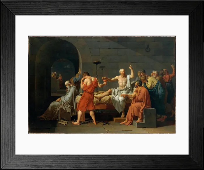 Framed Print : Death of Socrates by Jacques Louis David