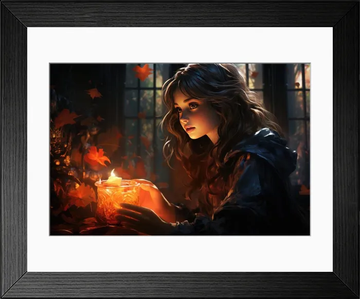 Framed Print : Princess Spells at the Candle Framed Print : Princess Spells at the Candle