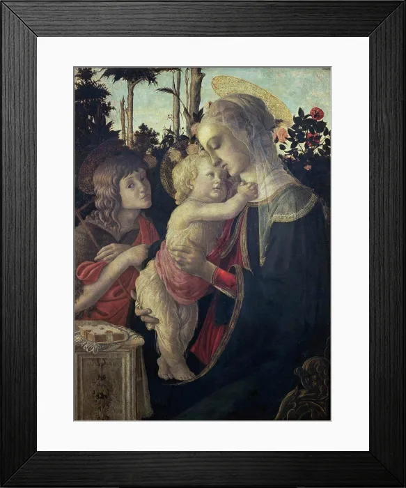 Framed Print : Virgin and Child with John the Baptist Sandro Botticelli (1444-1510 / Italian) Oil on Wood Musee du Louvre Framed Print : Virgin and Child with John the Baptist Sandro Botticelli (1444-1510 / Italian) Oil on Wood Musee du Louvre