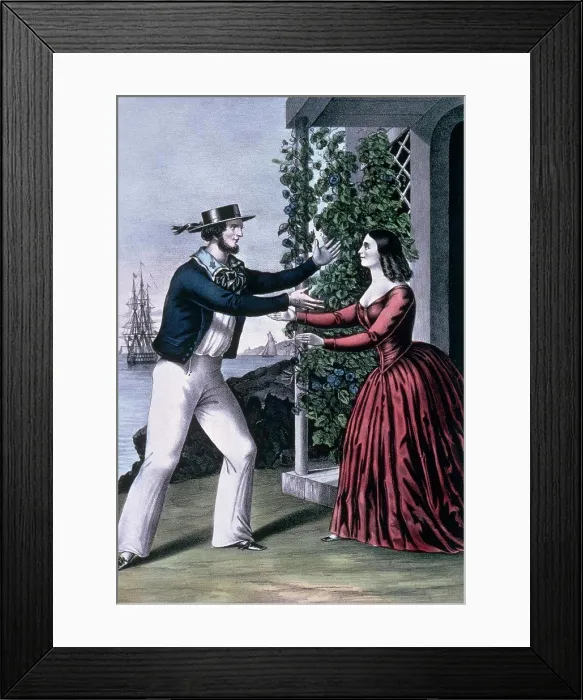 Framed Print : The Sailor's Return, Currier and Ives, color lithograph, (1847), (1857-1907), Washington, D.C. Library of Congress