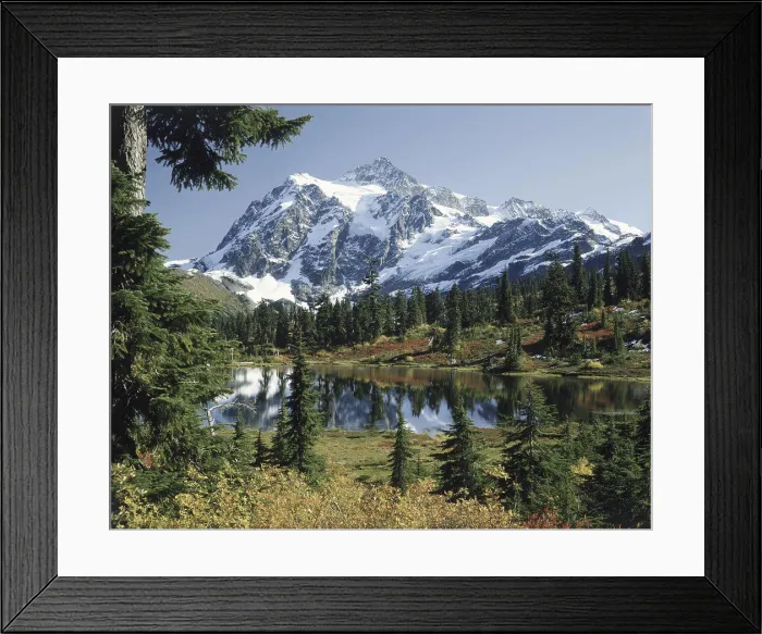 Framed Print : Picture Lake Mount Shuksan Washington USA Framed Print : Picture Lake Mount Shuksan Washington USA