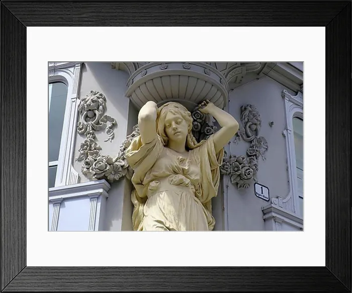 Framed Print : Female atlases, Tuchlauben, shopping street, 1st district, Vienna, Austria, Europe