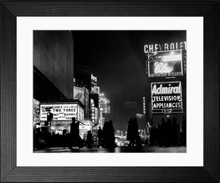 Framed Print : Billboards in a street lit up at night, Times Square, Manhattan, New York City, New York, USA Framed Print : Billboards in a street lit up at night, Times Square, Manhattan, New York City, New York, USA
